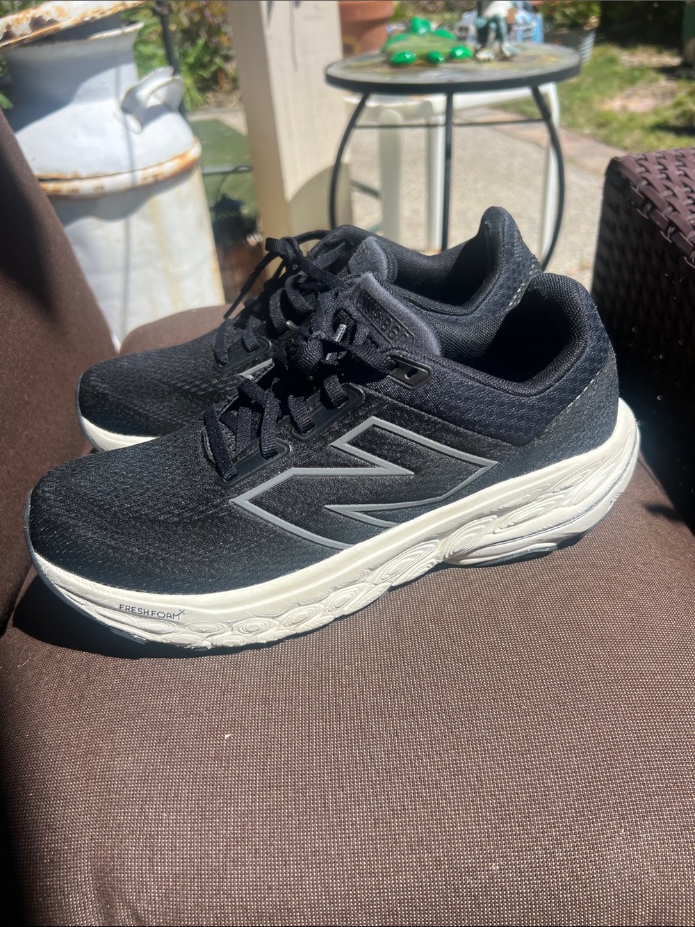 New Balance Men's Black and White Fresh Foam Athletic Shoes